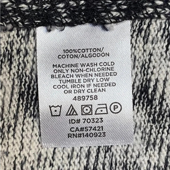 Lou & Grey Marled Knit Cotton Poncho XS/S Neutral Oversized Pullover - Picture 15 of 16